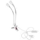 E27 LED Planting Grow Light Clip On Flexible Lamp Holder EU Plug Dual Head