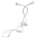 E27 LED Planting Grow Light Clip On Flexible Lamp Holder EU Plug Dual Head