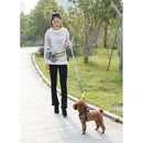 Hands Free Dog Walking Ajustable Leash Lead Waist Bag Running Jogging Gray