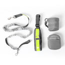 Hands Free Dog Walking Ajustable Leash Lead Waist Bag Running Jogging Gray