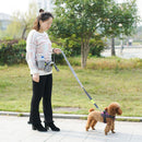 Hands Free Dog Walking Ajustable Leash Lead Waist Bag Running Jogging Gray