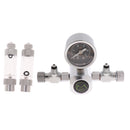 Aluminum Silver w21.8 Aquarium CO2 Pressure Reducer Carbon Dioxide Regulator