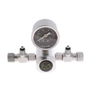 Aluminum Silver w21.8 Aquarium CO2 Pressure Reducer Carbon Dioxide Regulator