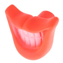Pack of 2, Dog Squeaky Toy, Lip Shape Design, Funny Smile Play Toy ( Orange )