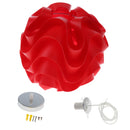 Plastic Table Lamp Shade Small Red Waves Shaped Circular Lamp Shade