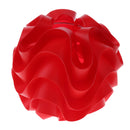 Plastic Table Lamp Shade Small Red Waves Shaped Circular Lamp Shade