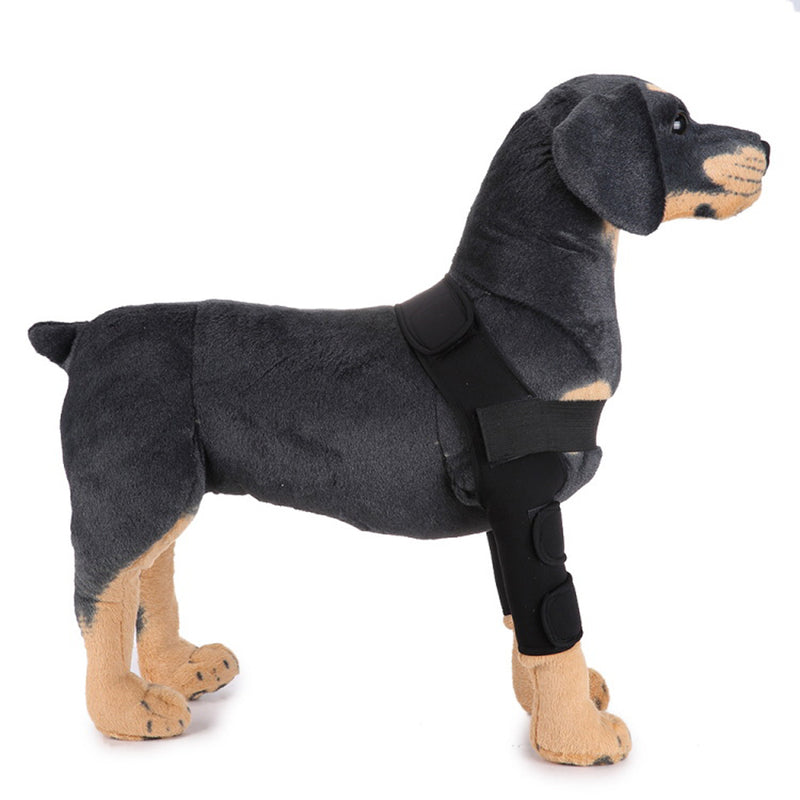 Dog Knee Joint Support Front Leg Compression Brace Protector Black - M