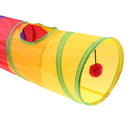 Collapsible Cat Play Tunnel Colorful Cat Outdoor Game Playing Toy 115 x 25cm
