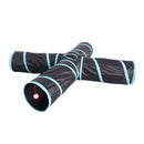 Cat Tunnel, Upgraded Collapsible 4 Way Crinkle Cat Toy Tube with 2 Suspended Ball Toys for Puppy, Cats, Dogs, Rabbits, Indoor/Outdoor Use