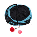 Cat Tunnel, Upgraded Collapsible 4 Way Crinkle Cat Toy Tube with 2 Suspended Ball Toys for Puppy, Cats, Dogs, Rabbits, Indoor/Outdoor Use