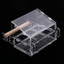 Pet No Mess Bird Feeder Parrot Feeder Cage Mounted for Budgerigar Canary Cockatiel Finch Parakeet Seed Food Container