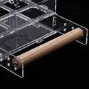 Pet No Mess Bird Feeder Parrot Feeder Cage Mounted for Budgerigar Canary Cockatiel Finch Parakeet Seed Food Container
