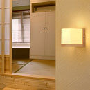 Oak Wood Frame Wall Lamp Glass Cover Light DIY Lighting Home Cafe Restaurant Shop Comfort Simple