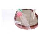 Lovely Cat Kitten Scratch Mat Pad Scratcher Board with Mouse Toy Two Bell Balls