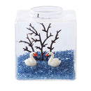 Mini Glass Small Ecological System Aquarium Fish Tank Desktop Decor Clear