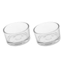 2 pcs Glass Reptile Feeding Dish Food Water Bowl for Small Pets Transparent