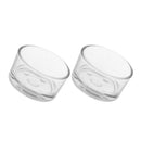2 pcs Glass Reptile Feeding Dish Food Water Bowl for Small Pets Transparent