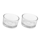 2 pcs Glass Reptile Feeding Dish Food Water Bowl for Small Pets Transparent