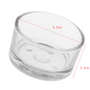 2 pcs Glass Reptile Feeding Dish Food Water Bowl for Small Pets Transparent
