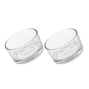 2 pcs Glass Reptile Feeding Dish Food Water Bowl for Small Pets Transparent