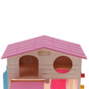 Fun Hamster Toy House with Ladder Wooden Cage Pet Small Animals Toy