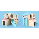 Fun Hamster Toy House with Ladder Wooden Cage Pet Small Animals Toy