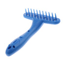 Pet Cat Dog Kitten Puppy Plastic Flea Comb Hair And Fur Grooming Brush Blue