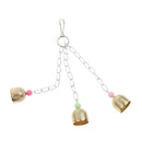 Pet Parrot Bell Toy Bird Chew Toys with 3-Bells for Cockatoo Macaw Cage Toy