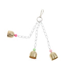 Pet Parrot Bell Toy Bird Chew Toys with 3-Bells for Cockatoo Macaw Cage Toy