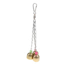 Pet Parrot Bell Toy Bird Chew Toys with 3-Bells for Cockatoo Macaw Cage Toy
