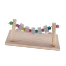 Bird Cage Toys Parrot Parakeet Cockatiel Stand Wooden Stone Perches Toy