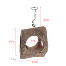 Pet Parrot Parakeet Bird Hanging Wooden Nest Stand Perch Swing Hammock Toy for Small Animals