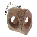 Pet Parrot Parakeet Bird Hanging Wooden Nest Stand Perch Swing Hammock Toy for Small Animals