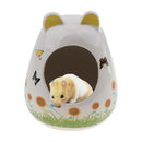Adorable Cartoon Baby Bottle Shape Hamster House Chinchilla Mini Hut Small Animal Ceramic Hideout Cave