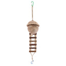 Parrot Cage Accessories Bird House Nest Coconut Hideaway Perch with Ladder