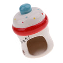 Baby Bottle Shape Hamster Summer House Cage Mini Cool Hideout Hut Sleeping Bed Nest Cooling Bed Ceramic Critter Bath for Dwarf Hamster, Mouse, Squirrel, Guinea Pig, Ferret, etc