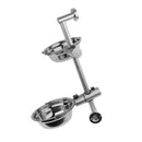 Adjustable Cat Pet Bowl Food Water Container for Puppies Small Animals Silver