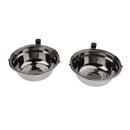 Adjustable Cat Pet Bowl Food Water Container for Puppies Small Animals Silver