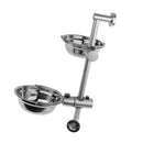Adjustable Cat Pet Bowl Food Water Container for Puppies Small Animals Silver