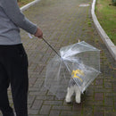 Dog Pet Puppy Umbrella High Quality Clear Plastic Transparent Metal Chain Lead