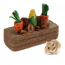 Cute Hamster Rabbit Play Toys Straw Carrot Chewing Toys Cage Decoration
