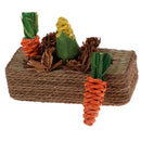 Cute Hamster Rabbit Play Toys Straw Carrot Chewing Toys Cage Decoration
