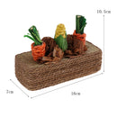 Cute Hamster Rabbit Play Toys Straw Carrot Chewing Toys Cage Decoration