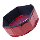 Foldable PVC Pet Play Paddling Pool Protable Puppy Swimming Cooling Bathing Tub Dia. 30cm ( Red )