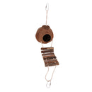 Natural Coconut Shell Bird Nest House for Pet Parrot Budgies Parakeet Cockatiels,Hamster Rat Gerbil Mice Cage Seed Feeder Toy Nesting Box,Cage Accessories