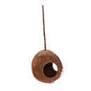 Natural Coconut Shell Bird Nest House Hut Cage Swing Toy Hanging Food Dispenser For Pet Parrot Squirrels Chinchillas Small Animals Toy