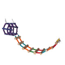 Wooden Ladder Toys Swing Suspension Bridge for Parrot Cockatiel Parakeets