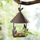 Durable Iron Bird Feeder Outdoor Decor Food Container Easy Cleaning