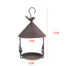 Durable Iron Bird Feeder Outdoor Decor Food Container Easy Cleaning