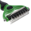 Plastic Pet Hair Removal Brush with Two Sided Open Knot Grooming Rake Comb